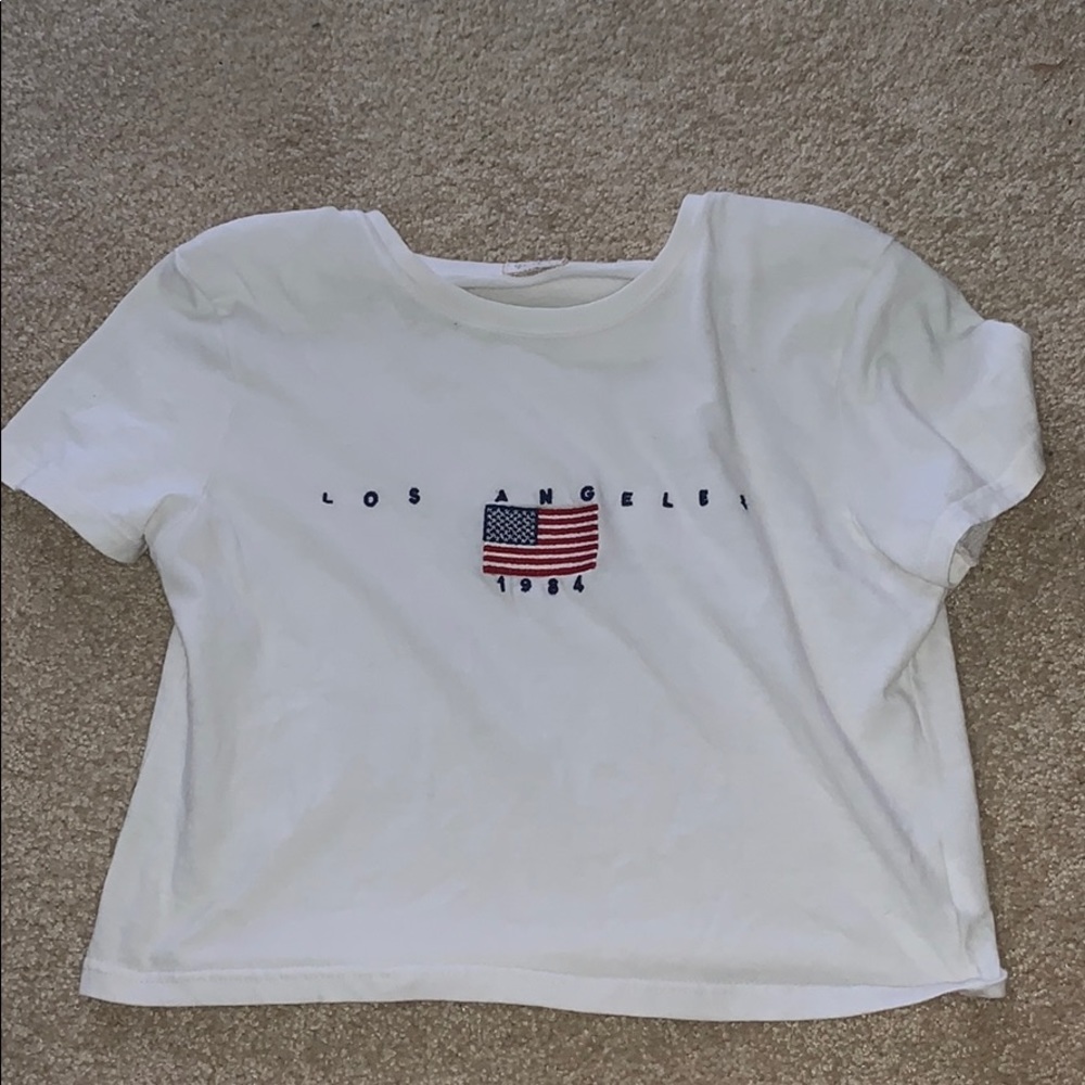 brandy melville white crop top